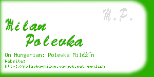 milan polevka business card